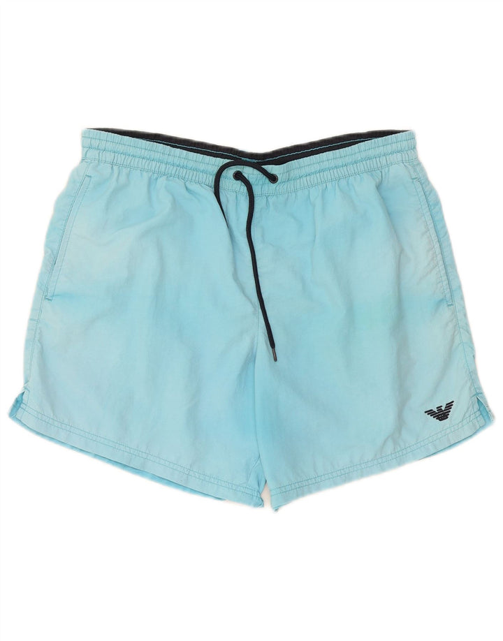 Shorts de natação masculino Emporio Armani azul médio