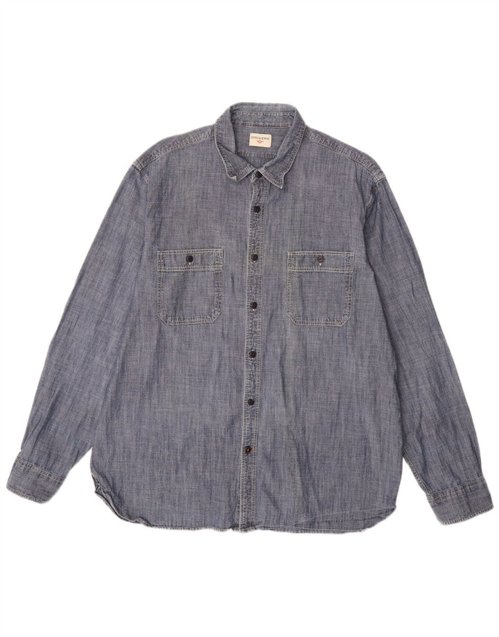 Camisa masculina DOCKERS grande azul marinho