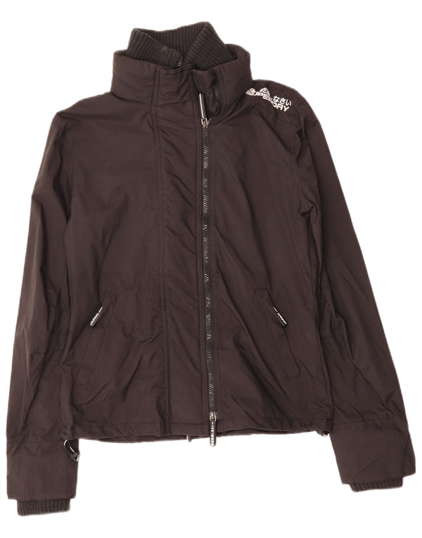 Jaqueta corta-vento feminina SUPERDRY UK 14 poliéster preto médio