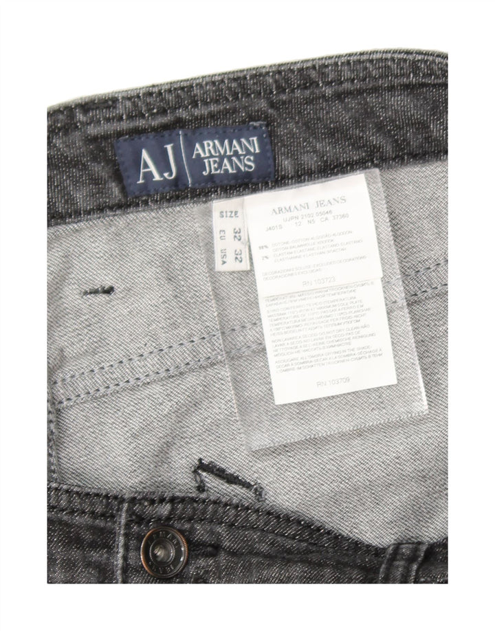 ARMANI Womens Slim Jeans W32 L28 Black Cotton Vintage Armani and Second-Hand Armani from Messina Hembry 