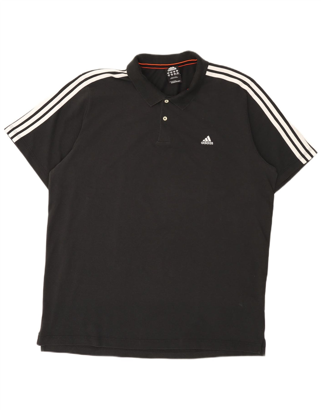 ADIDAS Mens Climalite Polo Shirt 2XL Algodão Preto