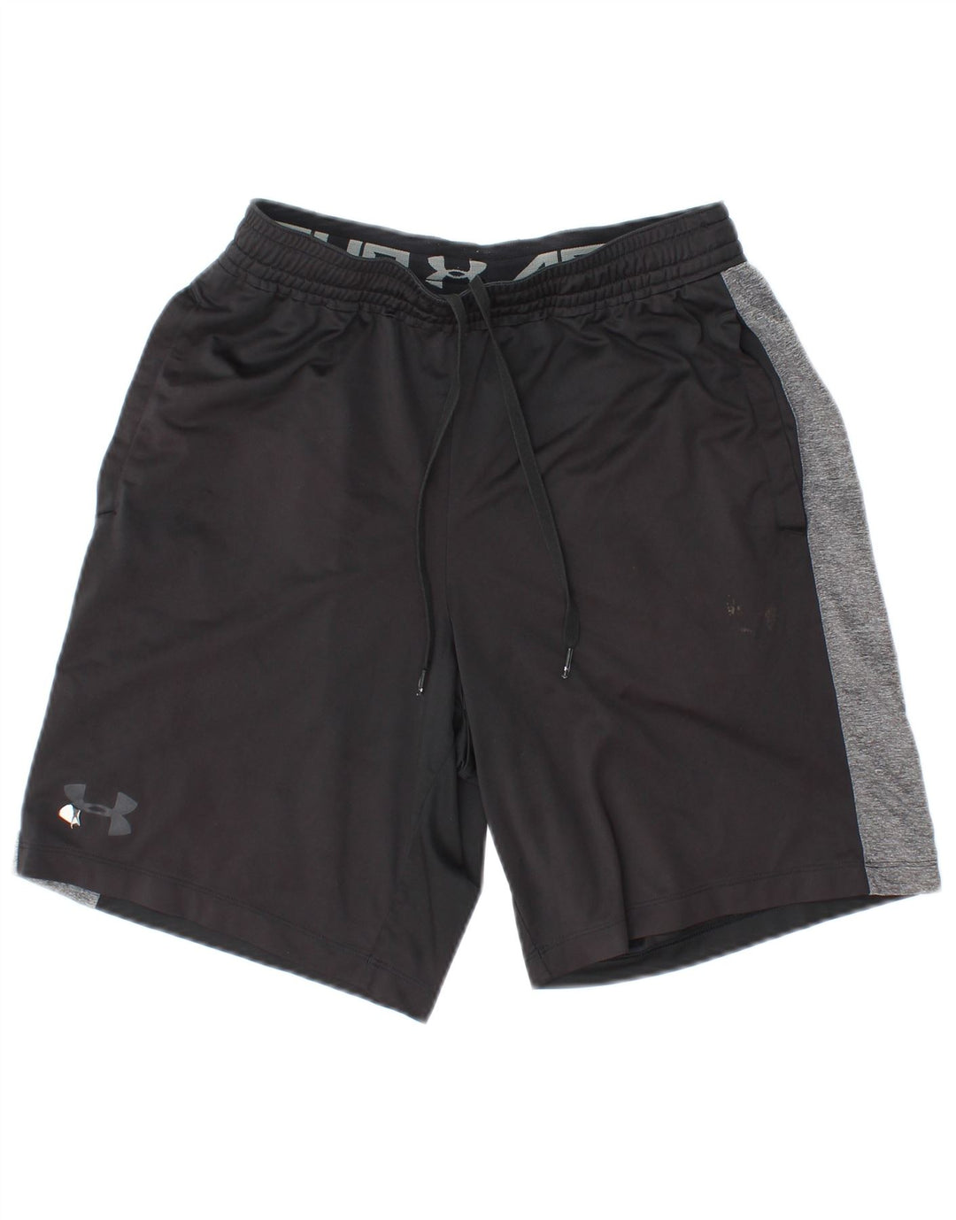 Shorts esportivo masculino Under Armour Heat Gear pequeno preto colorblock