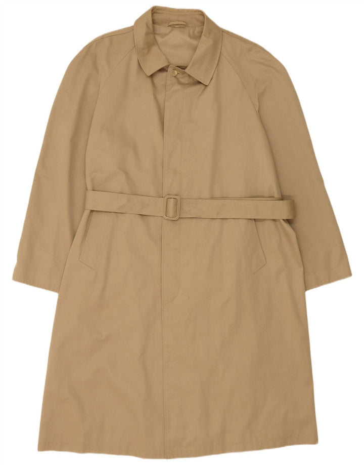 Sobretudo masculino vintage IT 56 3XL poliéster bege