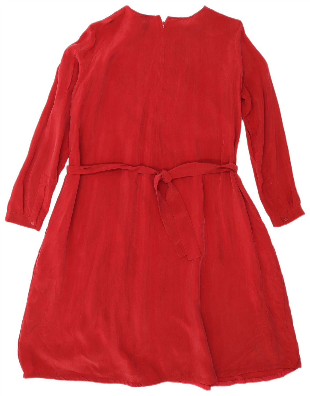 Cos Vestido feminino manga comprida solto ajuste básico UE 36 pequeno vermelho Cupro