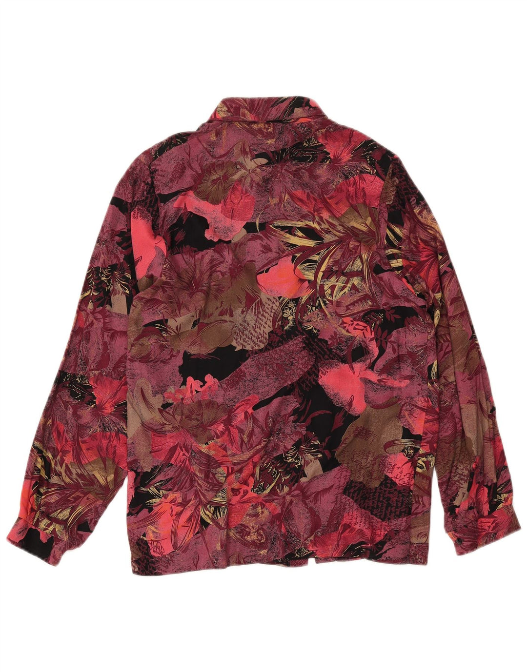 Conjunto de saia feminina vintage de 2 peças Reino Unido 12 médio W27 Borgonha floral retrô