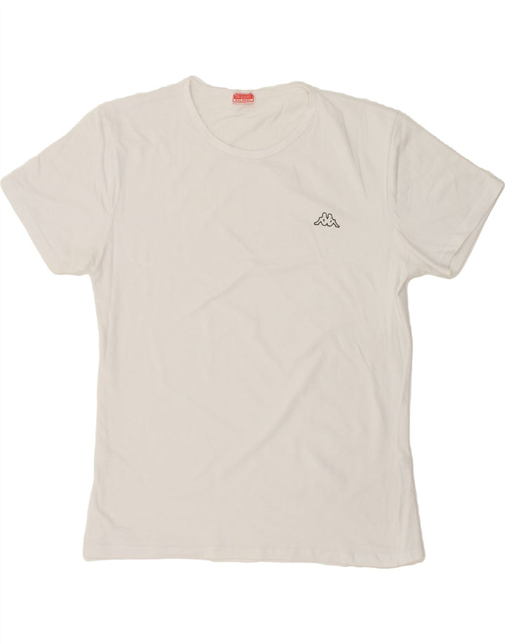 KAPPA Womens T-Shirt Top UK 20 2XL White Cotton Vintage Kappa and Second-Hand Kappa from Messina Hembry 