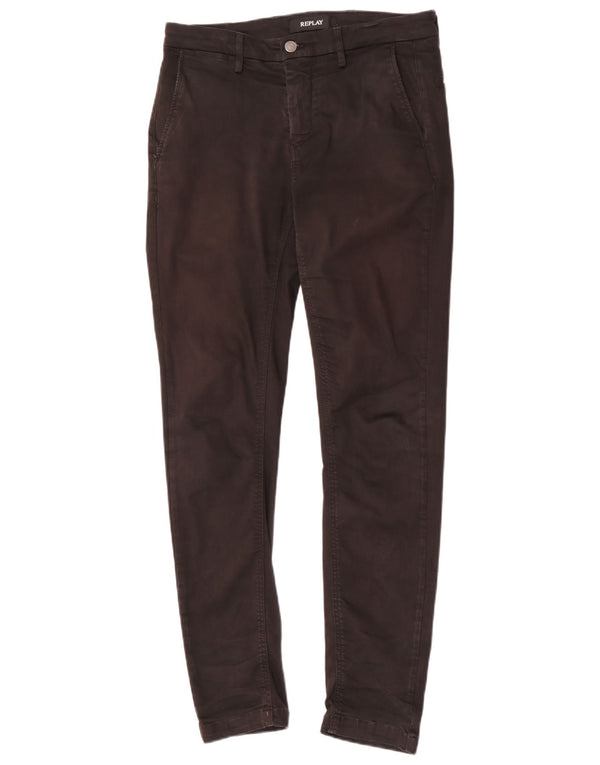 Calça Chino Skinny Masculina Replay W32 L32 Algodão Preto