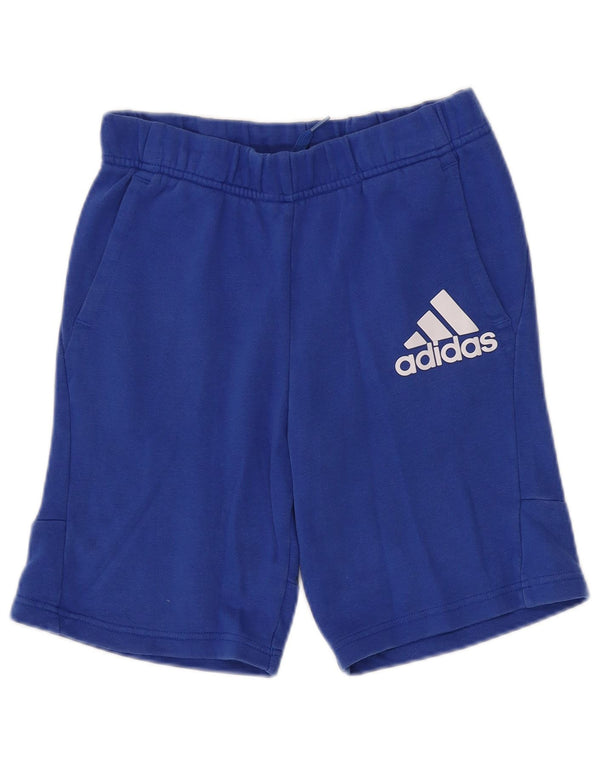 Shorts esportivos gráficos Adidas meninos 13-14 anos azul algodão