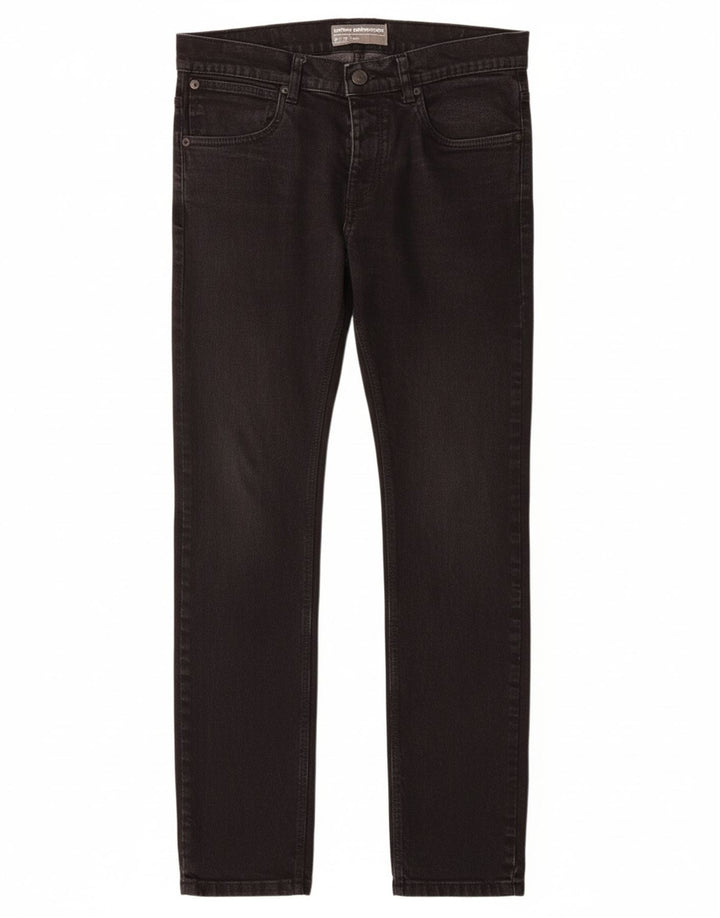 FRENCH CONNECTION Jeans feminino slim W32 L32 algodão preto