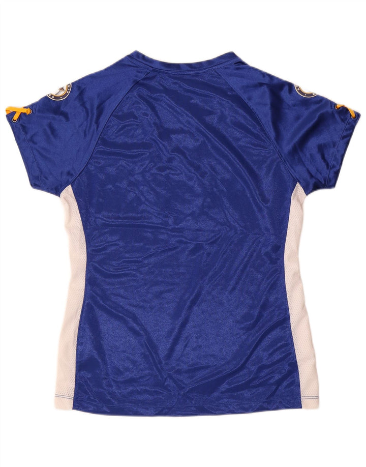 Camiseta feminina MAJESTIC St. Louis Blues com estampa gráfica Reino Unido 10 azul pequeno