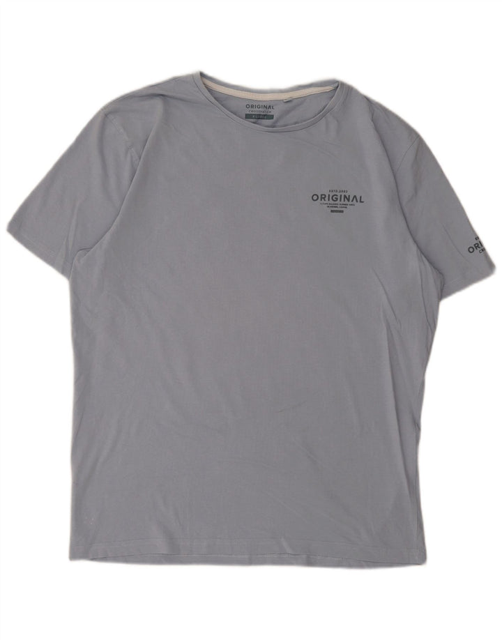 Camiseta gráfica masculina Jack & Jones Top XL azul