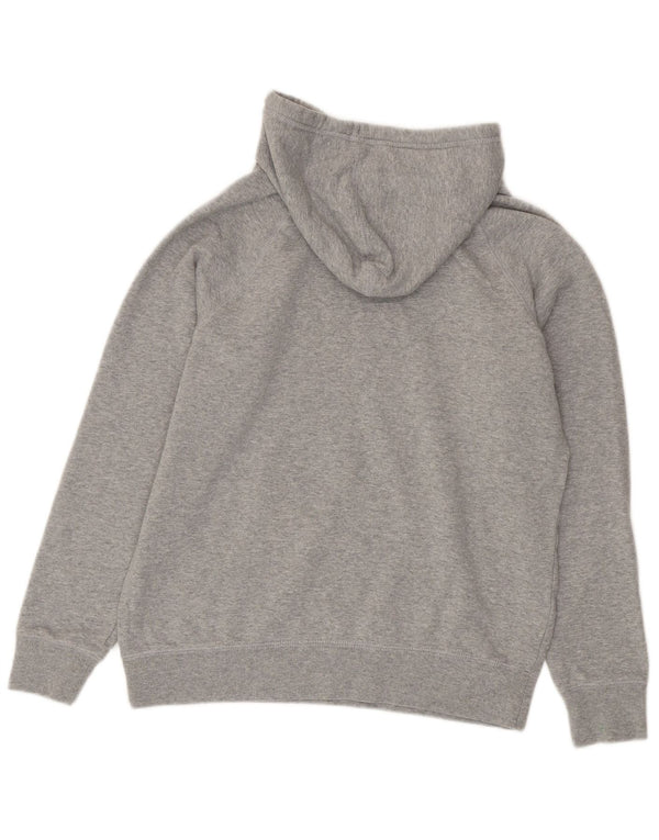 Reebok feminino gráfico moletom com capuz UK 14 médio cinza algodão manchado