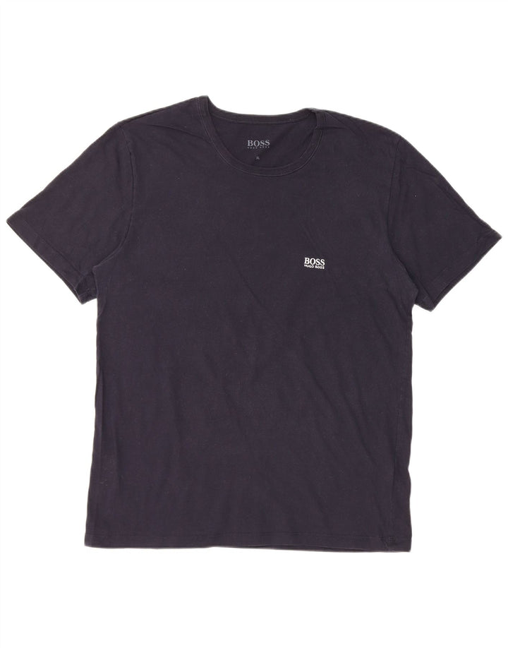 Camiseta feminina HUGO BOSS Top UK 18 XL azul marinho algodão