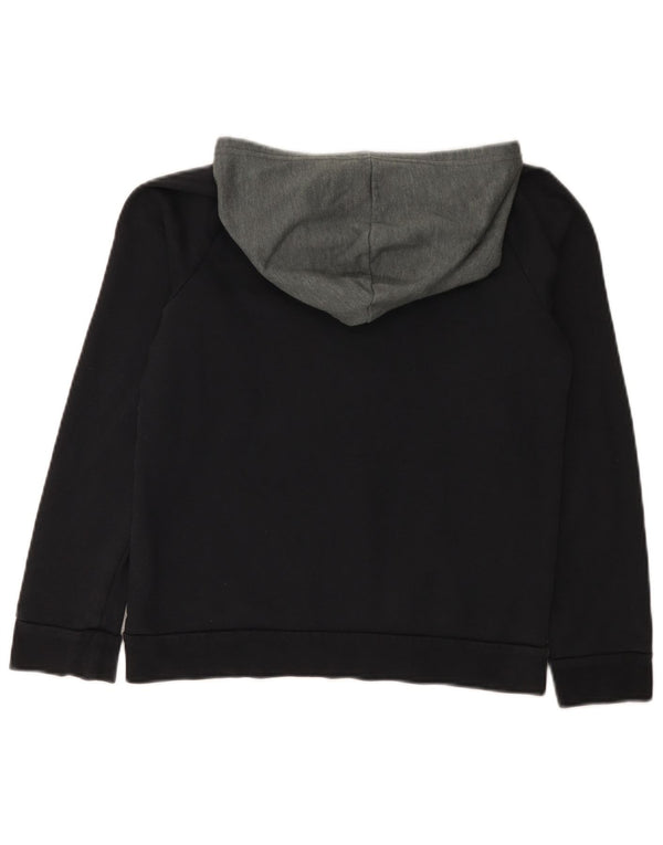 Suéter com capuz Under Armour Boys 11-12 anos grande preto colorblock algodão