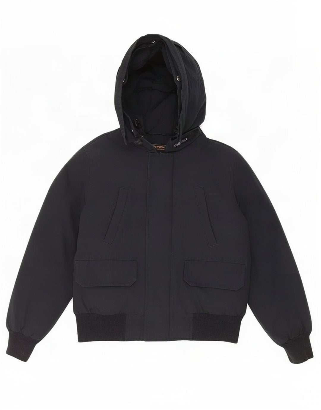 Jaqueta acolchoada com capuz Woolrich Boys 9-10 anos algodão preto