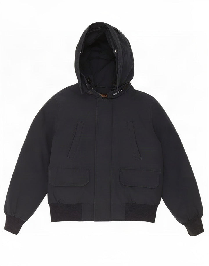 Jaqueta acolchoada com capuz Woolrich Boys 9-10 anos algodão preto
