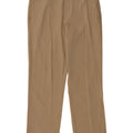 Calça chino reta feminina Izod W32 L30 poliéster bege