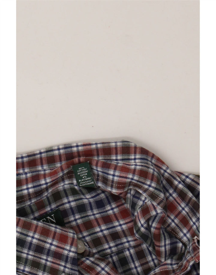Camisa masculina de flanela Ralph Lauren tamanho 40 15,5 médio multicolorido