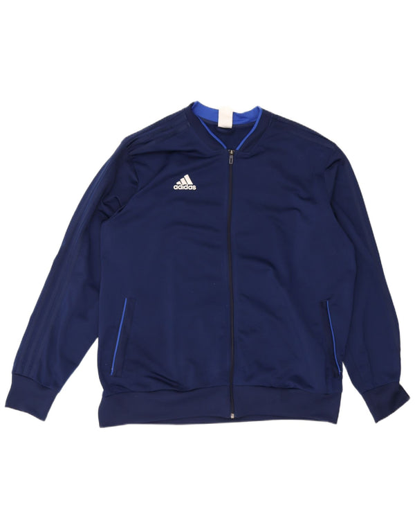Adidas Mens Treino Top Jacket 2XL Poliéster Azul Marinho