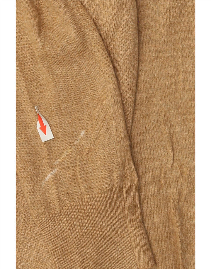 Suéter cardigã feminino Marks & Spencer Reino Unido 14 grande viscose bege