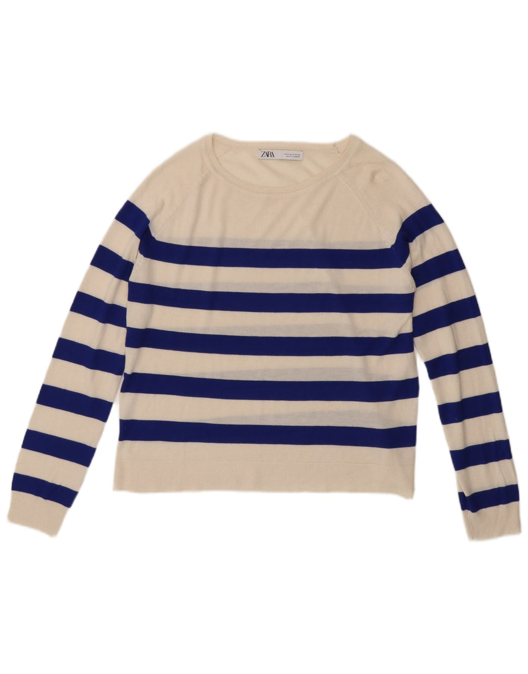 Bolero feminino Zara UK 10 pequeno listrado branco