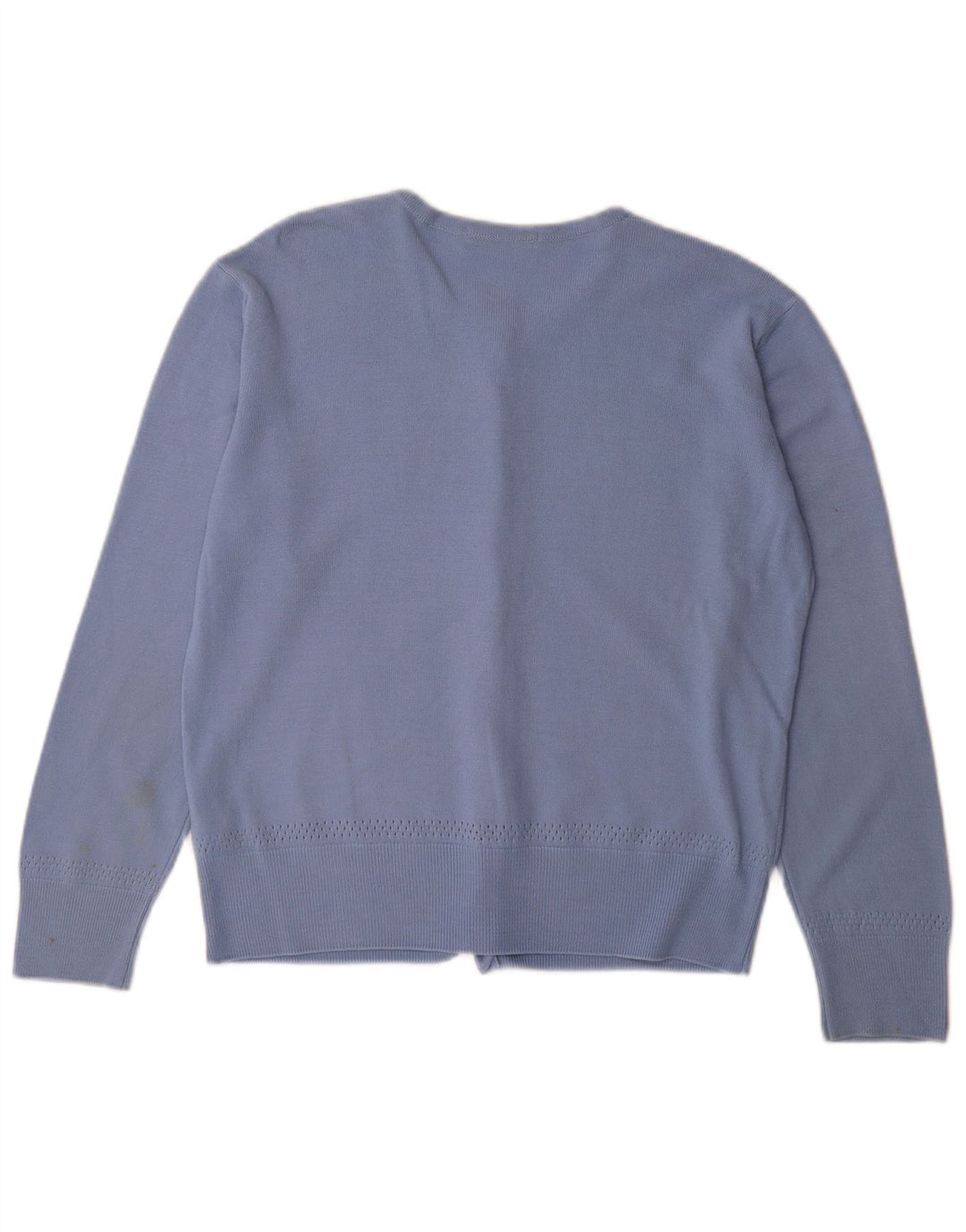 Suéter cardigã feminino Marks & Spencer UK 16 grande acrílico azul