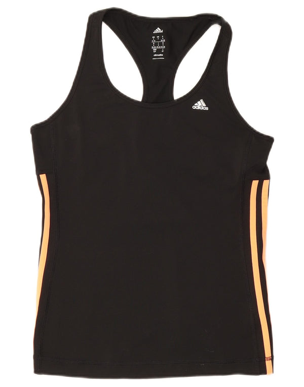 Adidas Womens Climalite Vest Top UK 8/10 Pequeno Poliéster Preto