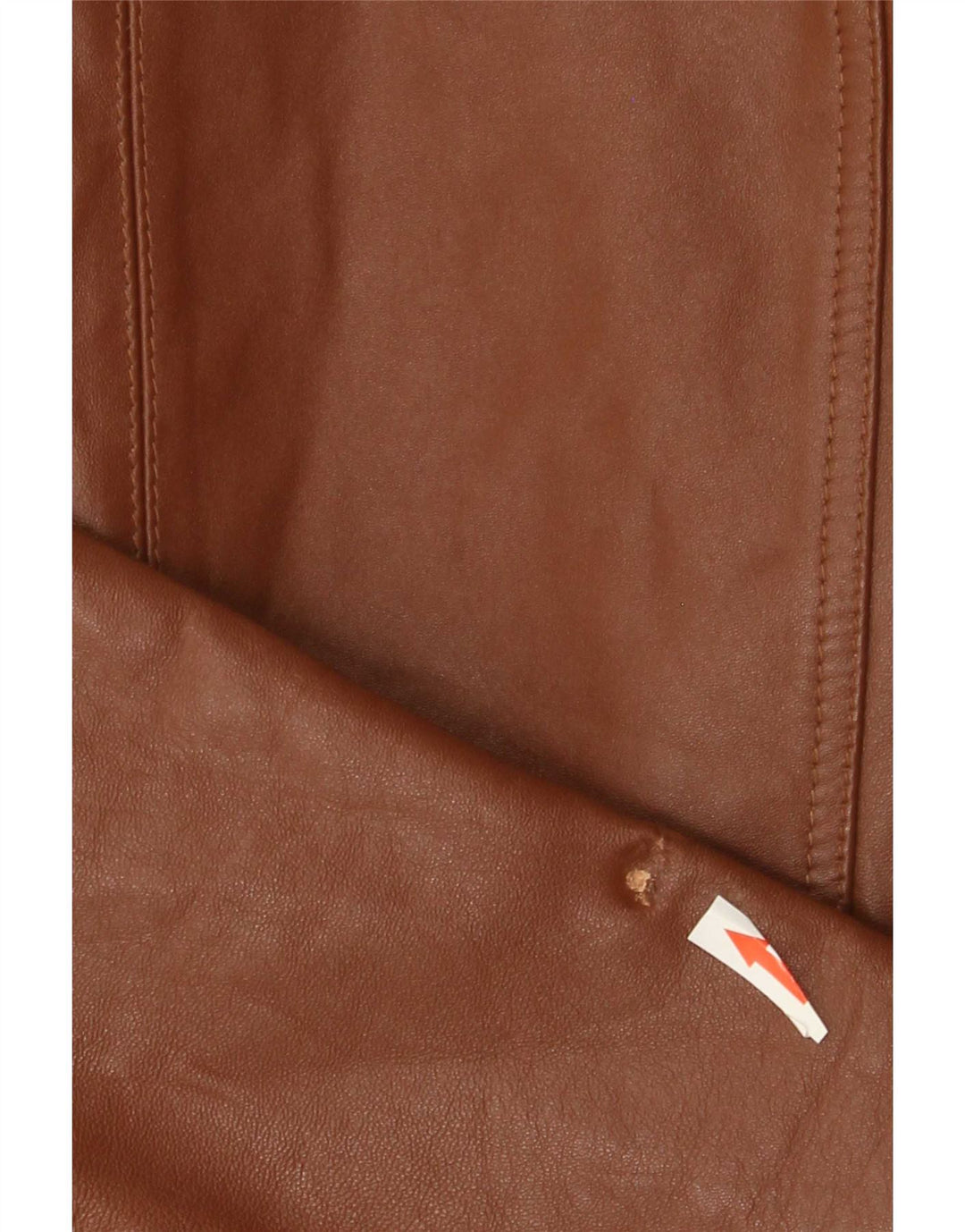 Jaqueta de couro feminina VINTAGE Reino Unido 14 grande couro marrom
