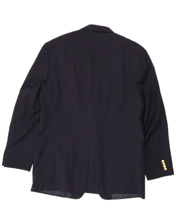 Ralph Lauren Jaqueta blazer masculina de 2 botões Reino Unido 44 XL lã azul marinho