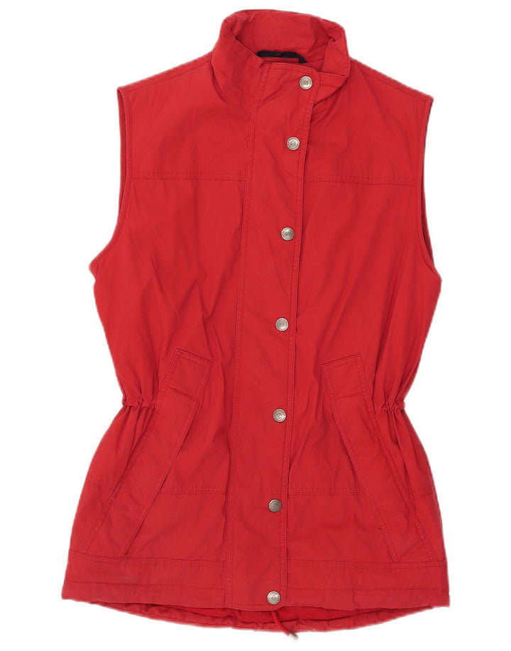 Colete feminino vintage UK 10 pequeno vermelho