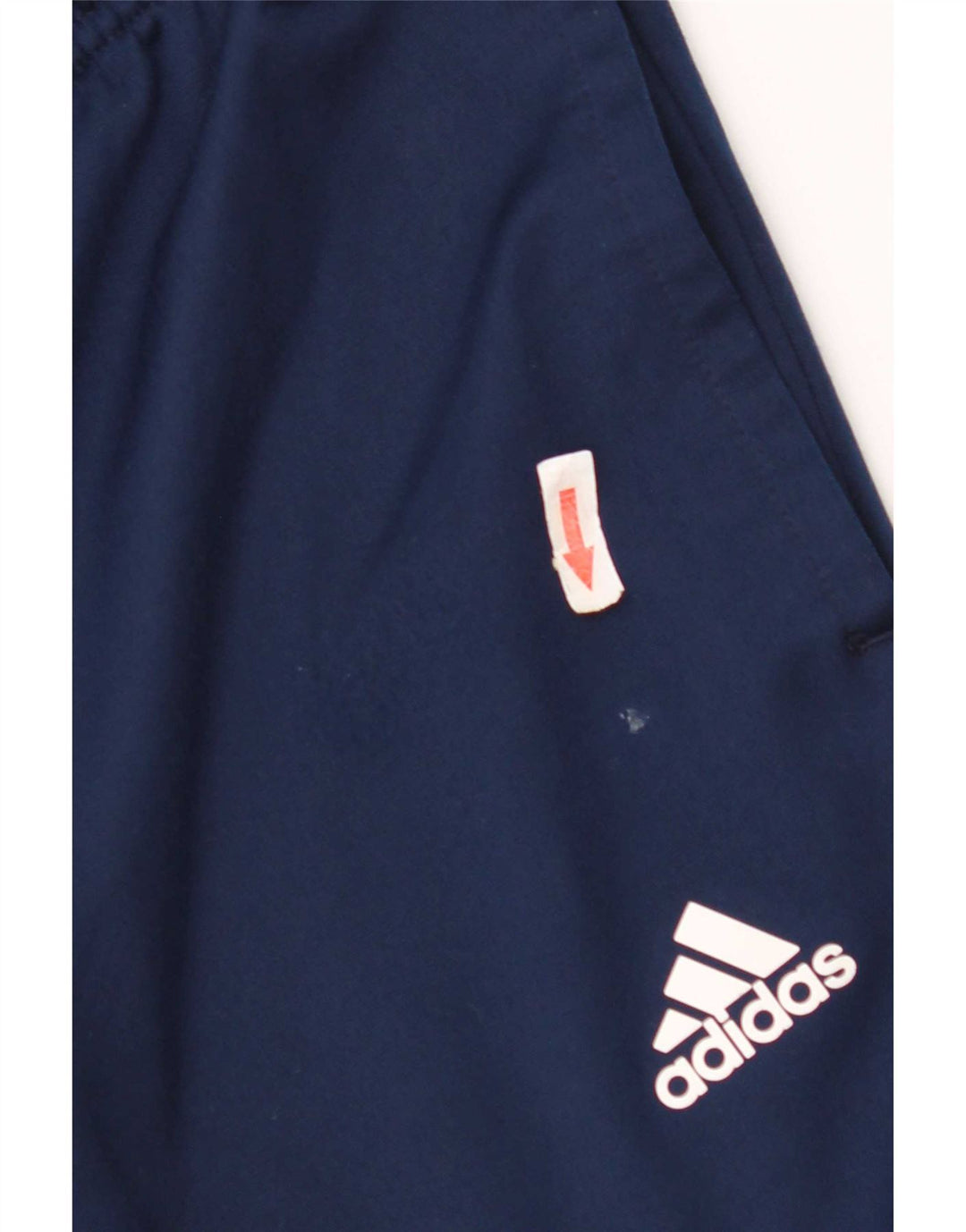 Calça de treino masculina Adidas UK 44/46 grande poliéster azul marinho
