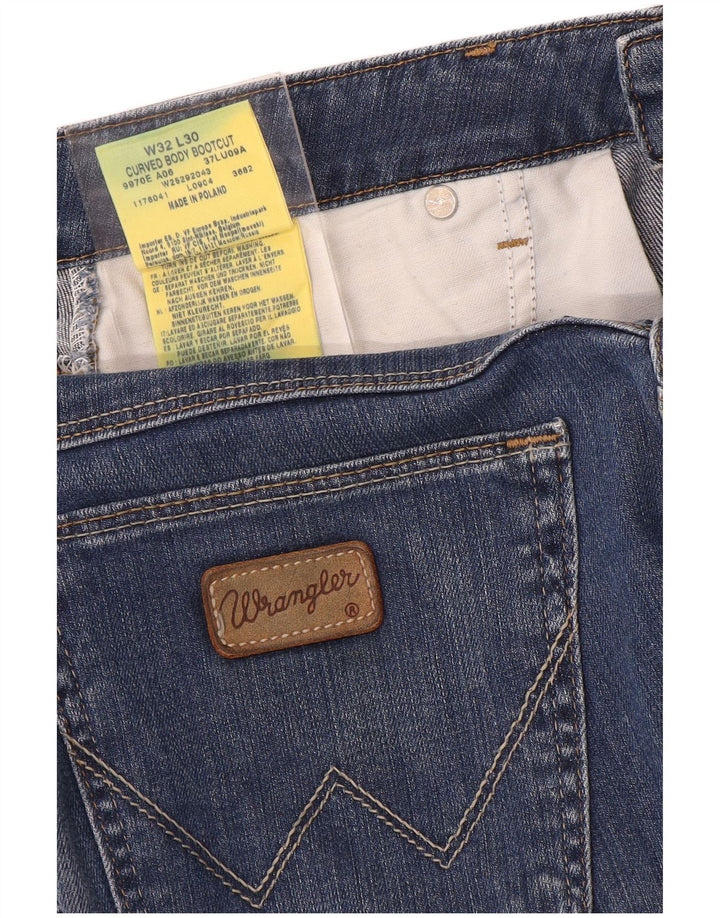 Wrangler feminino curvilíneo bootcut jeans W32 L30 algodão azul