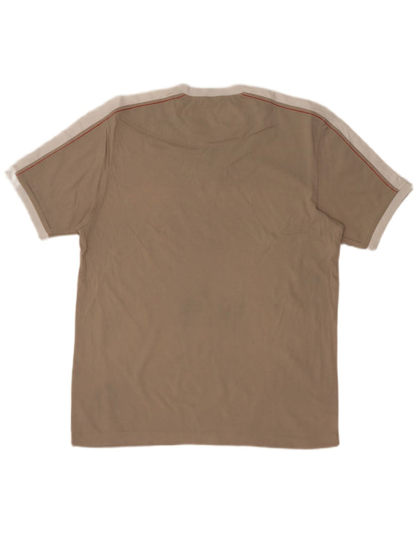 Camiseta masculina Champion Easy Fit com estampa gráfica grande de algodão cinza