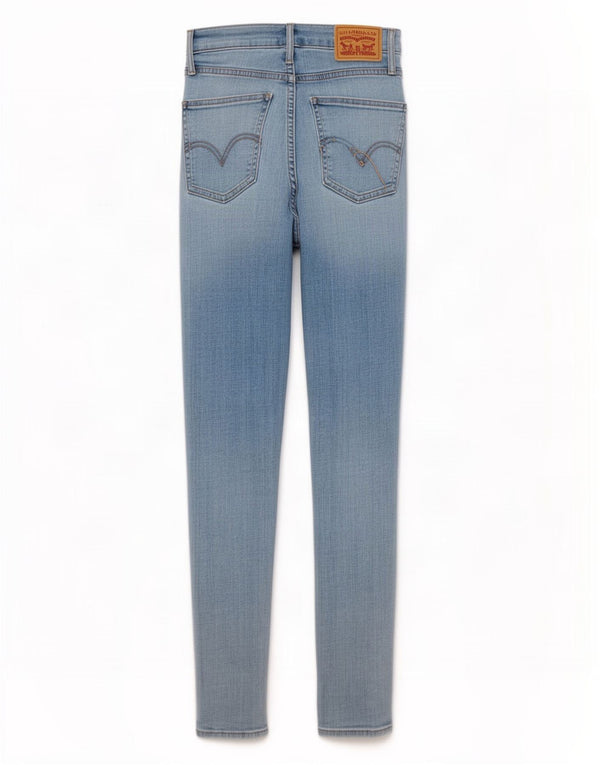 Calça jeans feminina Levi's Mile High Super Skinny W25 L30 azul algodão