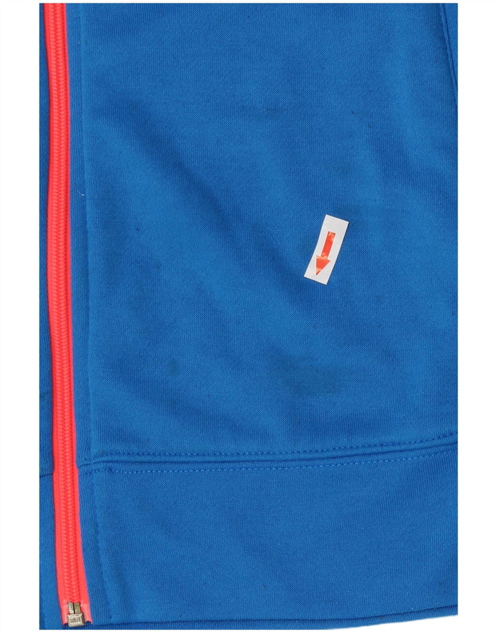 Suéter Adidas Feminino Climalite Zip com Capuz UK 20/22 XL Azul Poliéster