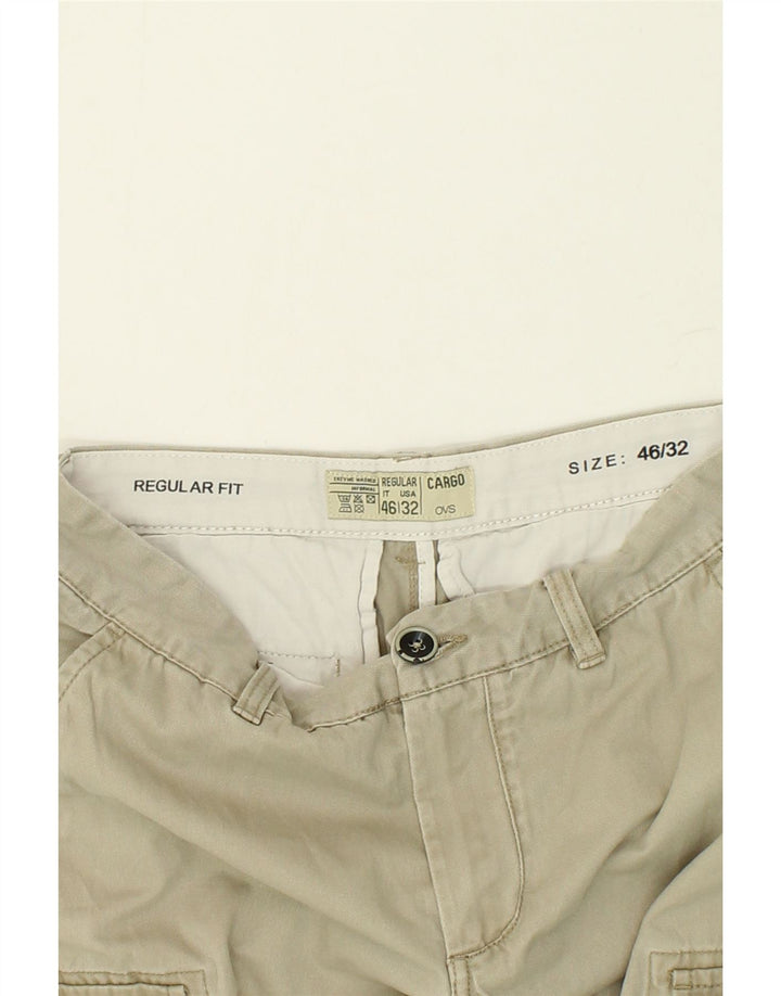 OVS Womens Slim Cargo Trousers IT 46 Large W32 L31 Beige Cotton Vintage OVS and Second-Hand OVS from Messina Hembry 