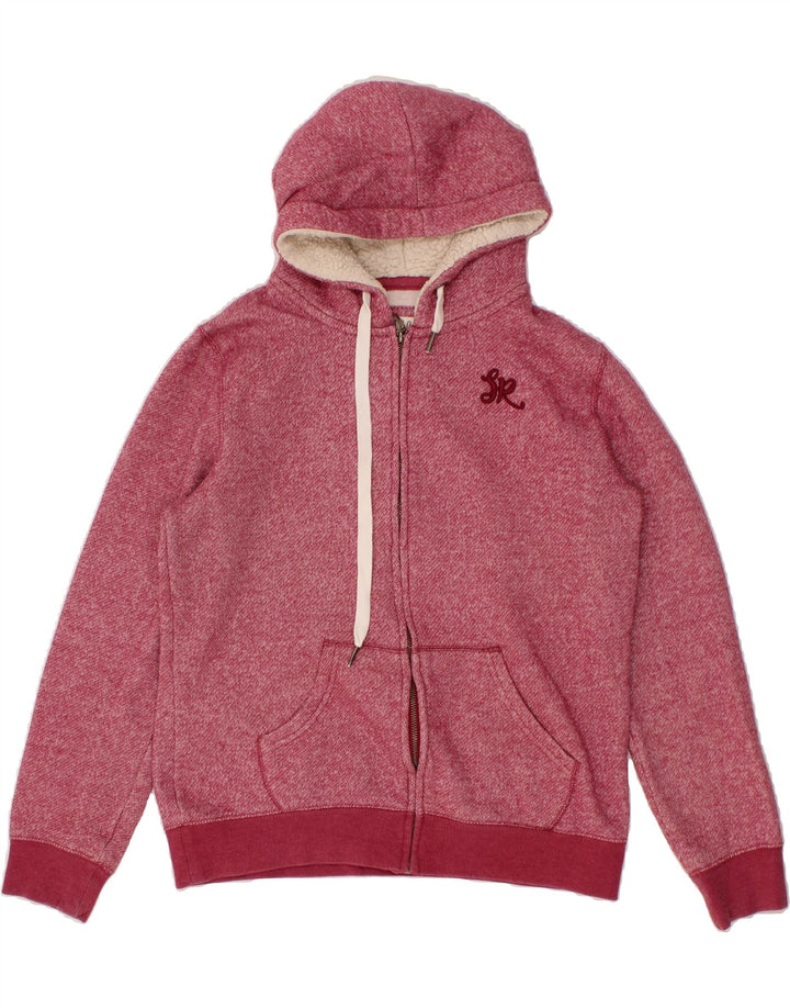 SALTROCK Girls Zip Hoodie Sweater 13-14 Years Burgundy Cotton Vintage Saltrock and Second-Hand Saltrock from Messina Hembry 