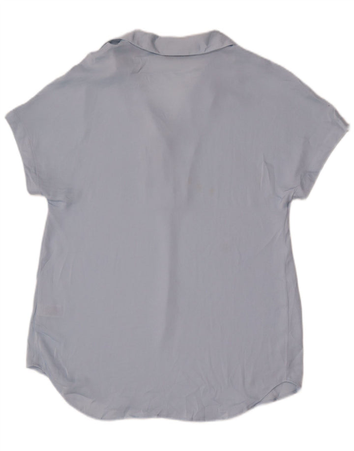Túnica feminina Marks & Spencer UK 8 poliéster azul pequeno