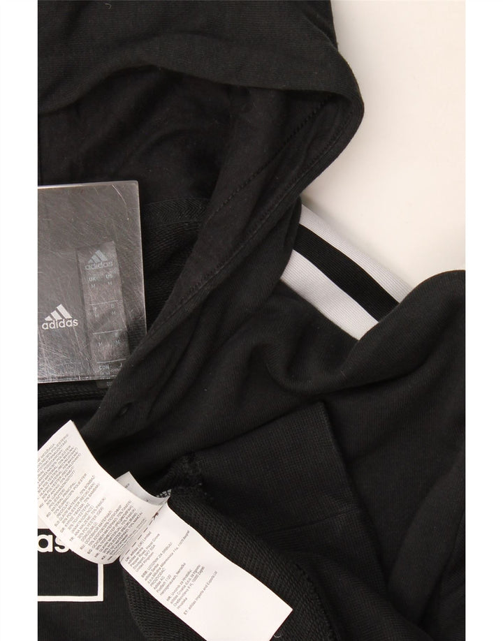 Adidas Mens Hoodie Jumper Médio Algodão Preto