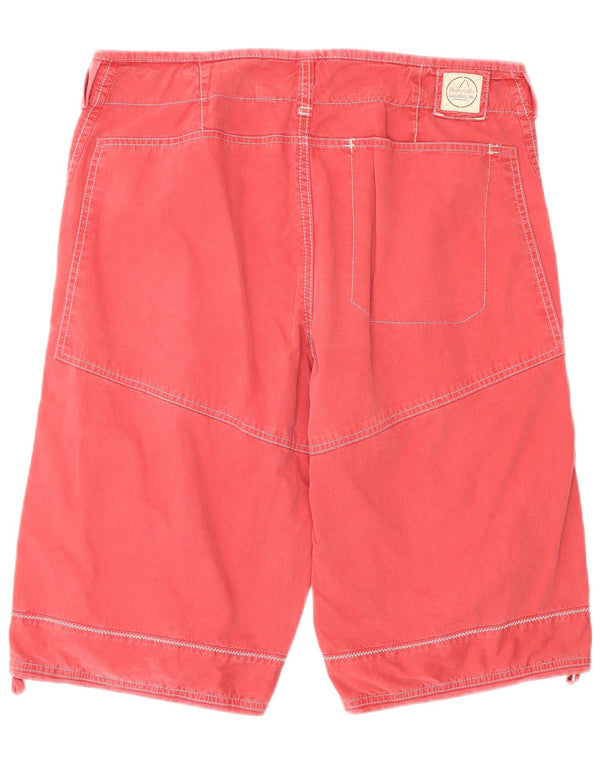 Murphy & Nye Mens Chino Shorts W36 Grande Algodão Vermelho