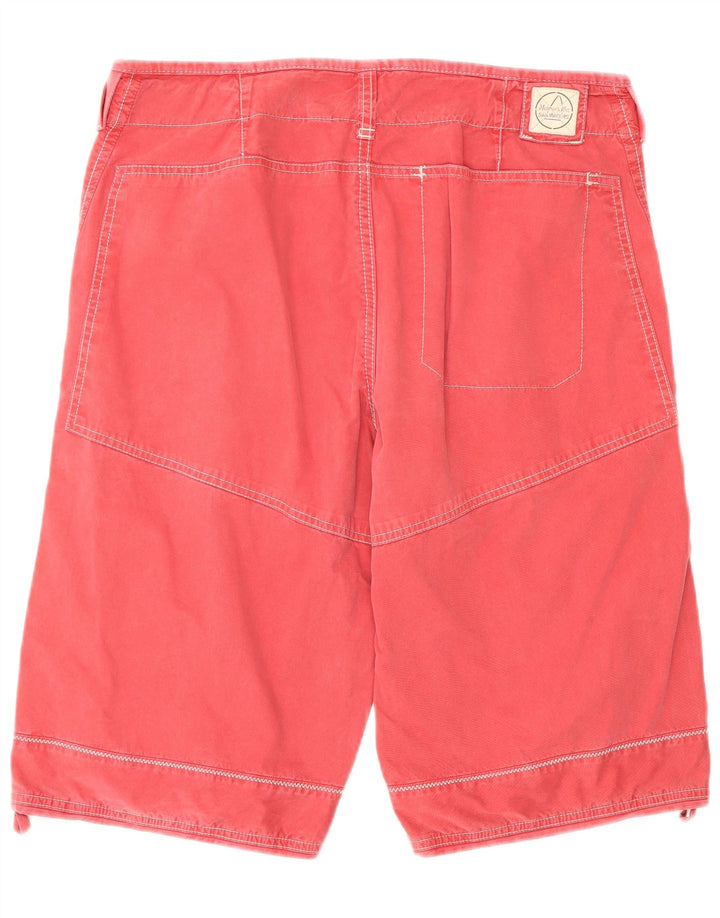 Murphy & Nye Mens Chino Shorts W36 Grande Algodão Vermelho
