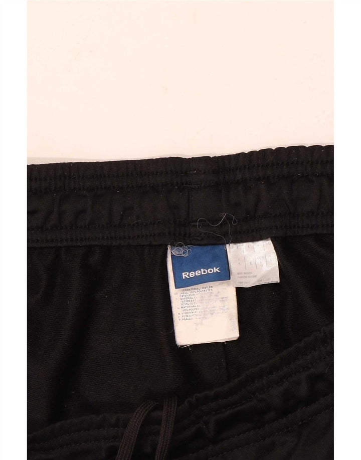 Calça de treino masculina Reebok grande poliéster preto