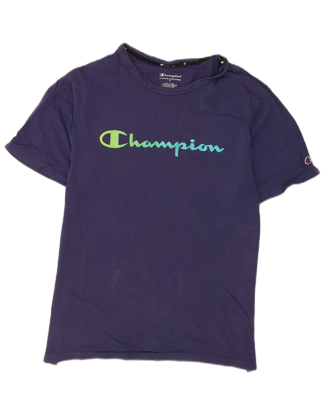 Camiseta masculina Champion Graphic Top Médio Algodão Azul Marinho