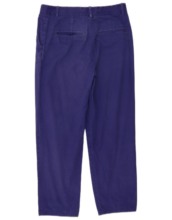Calça Chino Reta Feminina Cos UK 16 Grande W32 L26 Algodão Azul