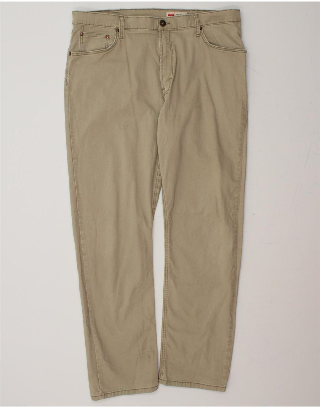 WRANGLER Mens Slim Casual Trousers W38 L32 Beige Cotton Vintage Wrangler and Second-Hand Wrangler from Messina Hembry 
