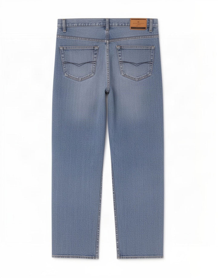 Calça jeans reta masculina Marks & Spencer Blue Harbor W32 L29 algodão