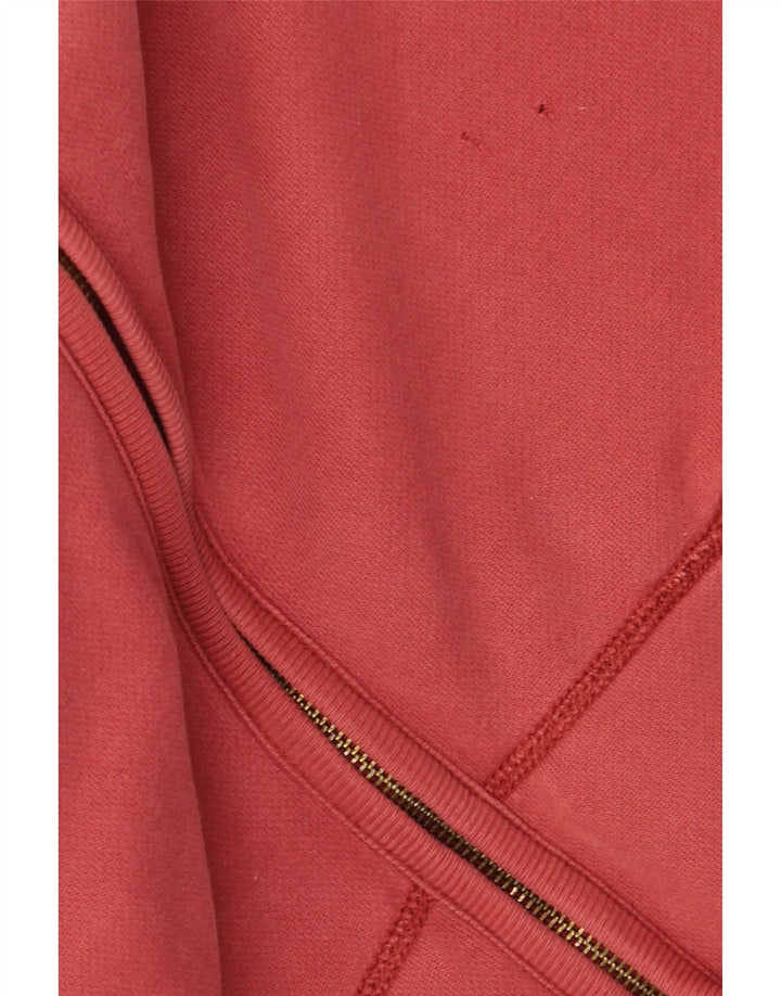 Suéter masculino com capuz e zíper Fat Face grande algodão vermelho