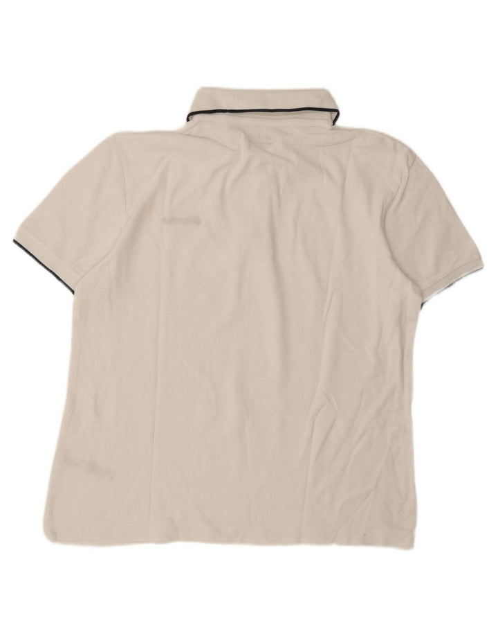 Camisa polo masculina LOTTO de algodão branco médio