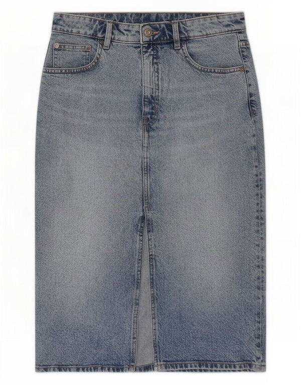 Saia jeans feminina Zara médio W28 azul