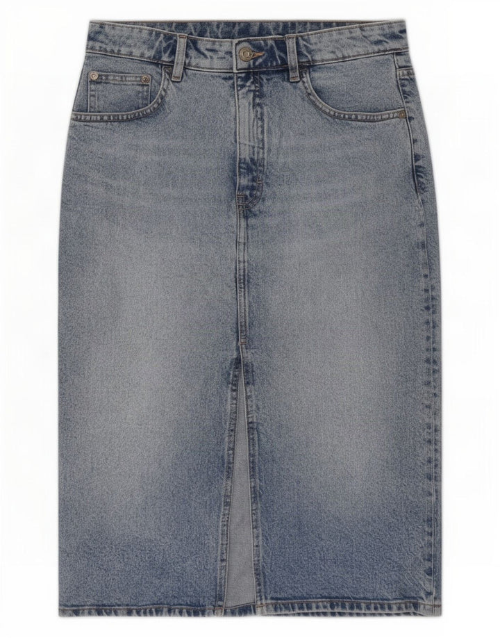 Saia jeans feminina Zara médio W28 azul